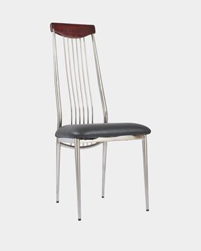 Picture of Metal Restaurant/Cafe Chair Top Wood (Black)