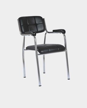 Picture of Metal Restaurant/Cafe Chair Cusion Back (Black)
