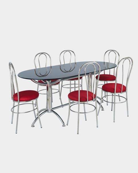 Picture of Restaurant Steel Dining Chair And Table Set