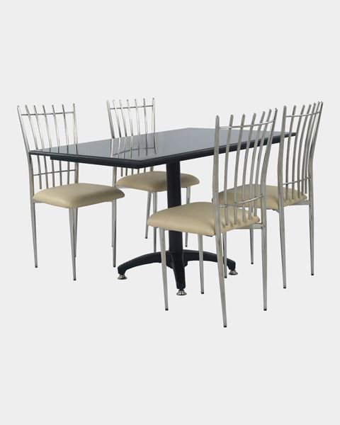 Picture of Restaurant Dining Chair And Granite Table Single Leg Set