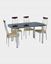 Picture of Restaurant Steel Wood Top Dining Chair And Glass Top Table Set