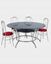Picture of Round Glass Top Dining Table and 4 Rexin Dining Chairs