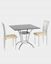 Picture of Square Glass Top Coffee Table and 2 Cushioned Chair
