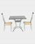 Picture of Square Glass Top Coffee Table and 2 Cushioned Chair