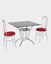 Picture of Square Glass Top Coffee Table and 2 Cushioned Chair