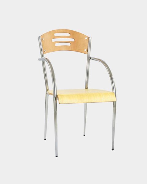 Picture of Metal Restaurant/Cafe Chair Back and Seat Wood
