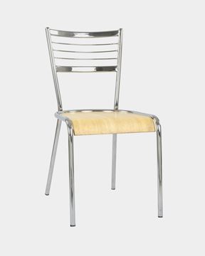 Picture of Metal Restaurant/Cafe Chair Back Steel and Seat Wood