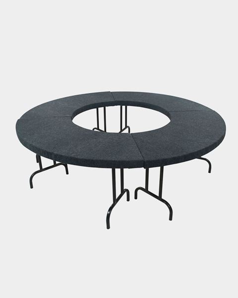 Picture of Jute Mats Round Banquet Table Folding Type (Black)