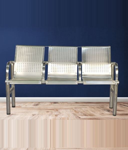 Picture of Three Seater Visitor Stainless Steel Bench
