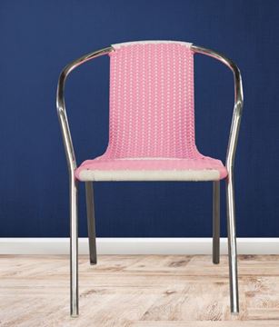 Picture of Chair With Plastic Woven Rope Seat & Back And Stainless Steel Structure