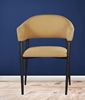 Picture of Wooden Black Chair with Armrest & Cushion