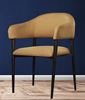 Picture of Wooden Black Chair with Armrest & Cushion