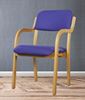 Picture of Wooden Golden Chair with  Cushion & Armrest