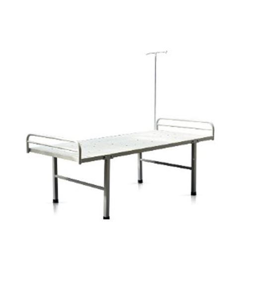Picture of Powder Coated Medical Hospital Bed with head & leg rest and IV stand
