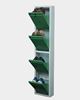 Picture of STAR CHAIRS Metal 4 Pair Shoe Rack Green | Wall-mountable SC 1-4