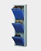 Picture of STAR CHAIRS Metal 3 Pair Shoe Rack Blue | Wall-mountable SC 1-3