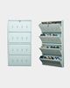 Picture of STAR CHAIRS Metal 12 Pair Shoe Rack White | Wall-mountable SC 3-12