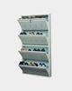 Picture of STAR CHAIRS Metal 12 Pair Shoe Rack White | Wall-mountable SC 3-12