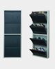 Picture of STAR CHAIRS Metal 8 Pair Shoe Rack Grey | Wall-mountable SC 2-8