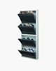 Picture of STAR CHAIRS Metal 8 Pair Shoe Rack Grey | Wall-mountable SC 2-8