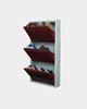 Picture of STAR CHAIRS Metal 6 Pair Shoe Rack Maroon | Wall-mountable SC 2-6