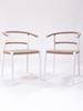 Picture of Outdoor Stacking Chair White Aluminum Frame with Rope Seat