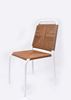 Picture of Outdoor Stacking Chair White Aluminum Frame with Brown Rope Seat & Back