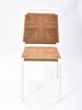 Picture of Outdoor Stacking Chair White Aluminum Frame with Brown Rope Seat & Back