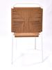Picture of Outdoor Stacking Chair White Aluminum Frame with Brown Rope Seat & Back