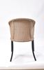 Picture of Outdoor Stacking Chair Black Aluminum Frame Rope Seat &  Back with cushion Seat