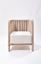 Picture of Outdoor Stacking Chair White Aluminum Frame Rope Back with cushion Seat