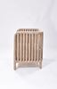 Picture of Outdoor Stacking Chair White Aluminum Frame Rope Back with cushion Seat