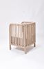 Picture of Outdoor Stacking Chair White Aluminum Frame Rope Back with cushion Seat