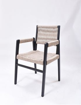 Picture of Wooden Arm Chair in Polypropylene Rope