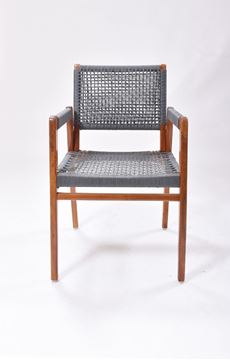 Picture of Wooden Arm Chair in Polypropylene Rope