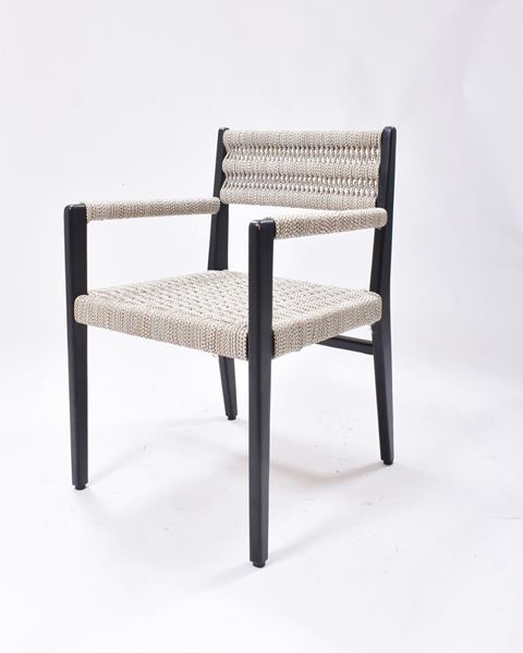 Picture of Wooden Arm Chair in Polypropylene Rope