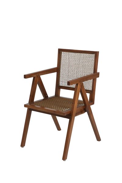 Picture of Solid wood accent dining Arm chair for home, cafe, restaurant & Jewelry